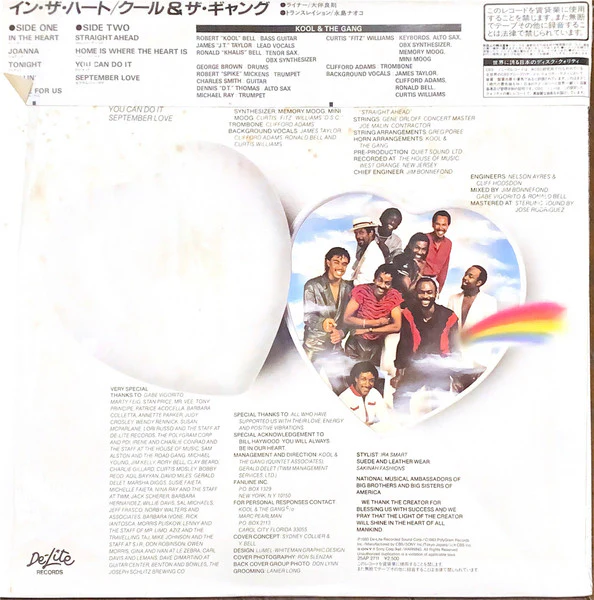 Kool & The Gang – In The Heart (VG+/VG) – LP, JP 1983, With OBI - Image 2