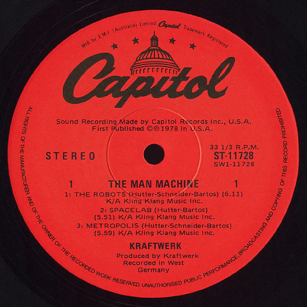 Kraftwerk – The Man Machine (VG+/VG+) – LP, AU 1978 - Image 5
