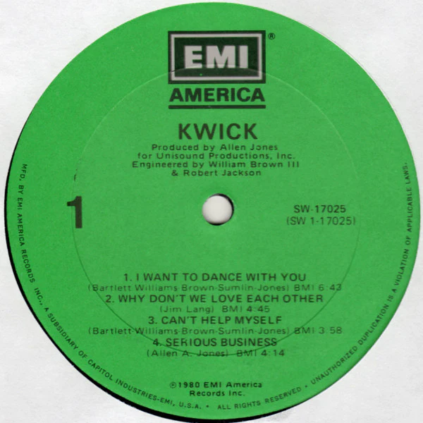Kwick – Kwick (VG/VG) – LP, US 1980 - Image 3