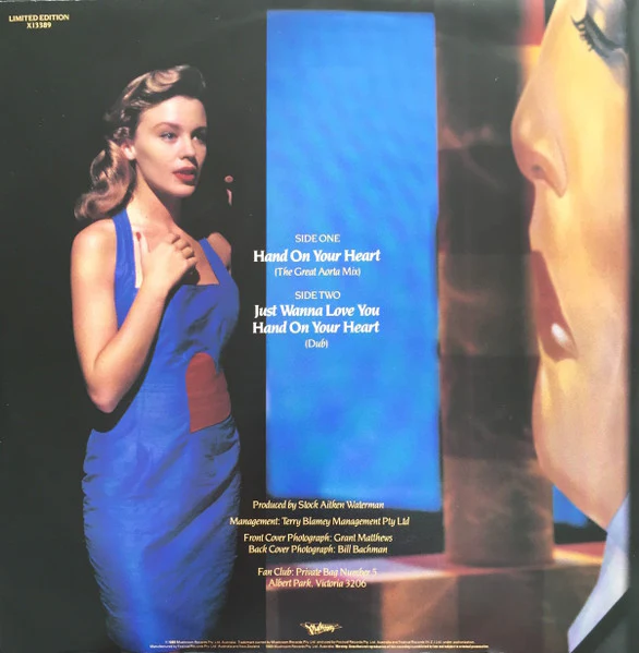 Kylie Minogue – Hand On Your Heart (VG+/VG+) – 12", AU 1989 - Image 2