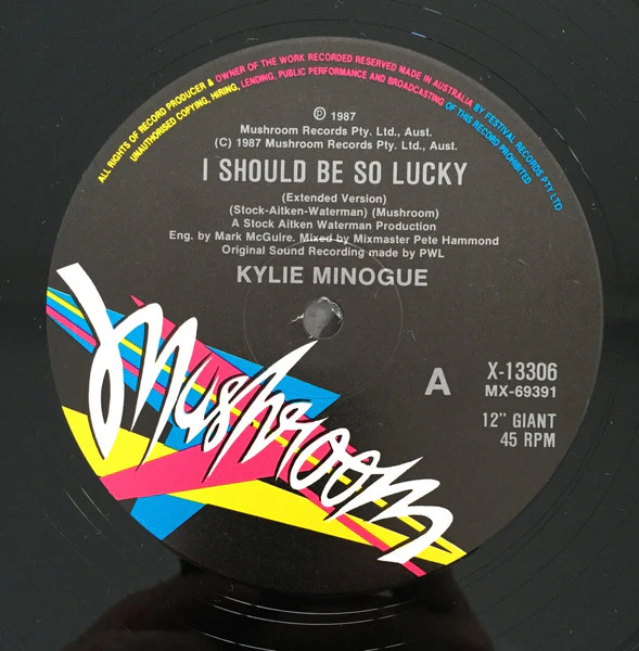Kylie Minogue – I Should Be So Lucky (G+/VG+) – 12", AU 1988 - Image 3
