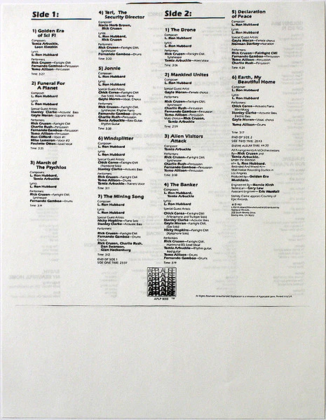 L. Ron Hubbard – Space Jazz (VG+/VG+) – LP, US 1982 - Image 8