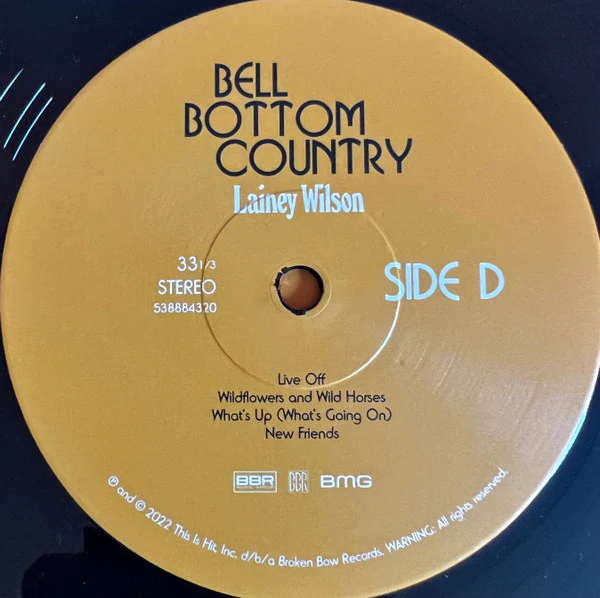 Lainey Wilson – Bell Bottom Country (VG+/E) – 2xLP, US 2022 - Image 8