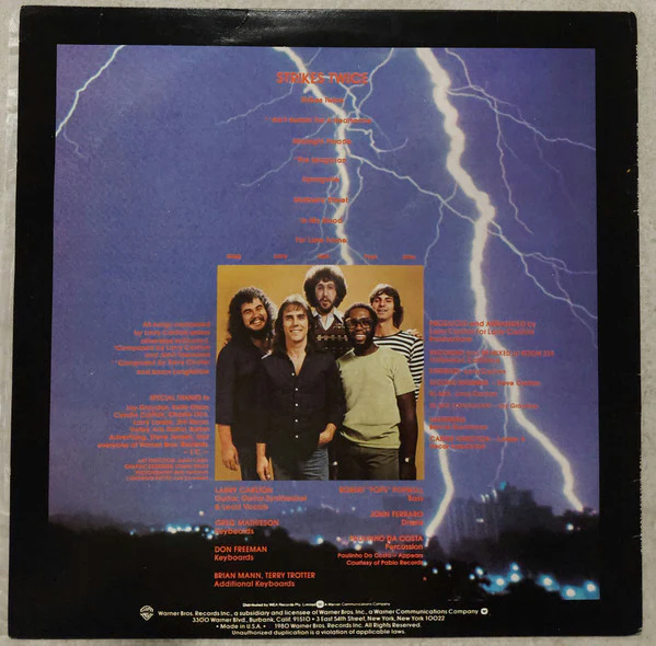 Larry Carlton – Strikes Twice (VG+/VG) – LP, AU 1980 - Image 2