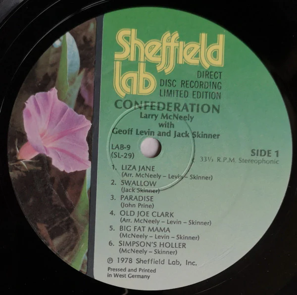 Larry McNeely, Geoff Levin, Jack Skinner – Confederation (VG+/VG+) – LP, DE 1978 - Image 7
