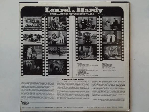 Laurel & Hardy – Original Motion Picture Sound-Tracks (E/E) – LP, US 1973 - Image 2