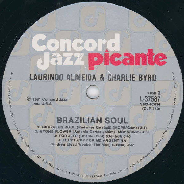 Laurindo Almeida, Charlie Byrd – Brazilian Soul (VG+/VG+) – LP, AU 1981 - Image 4