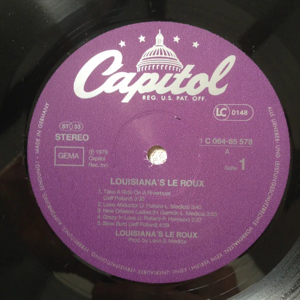 Le Roux – Louisiana's Le Roux (E/E) – LP, DE 1978 - Image 3