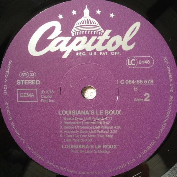 Le Roux – Louisiana's Le Roux (E/E) – LP, DE 1978 - Image 4
