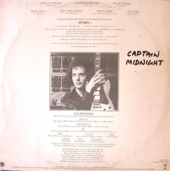 Lee Ritenour – Captain Fingers (E/VG+) – LP, AU 1977 - Image 2