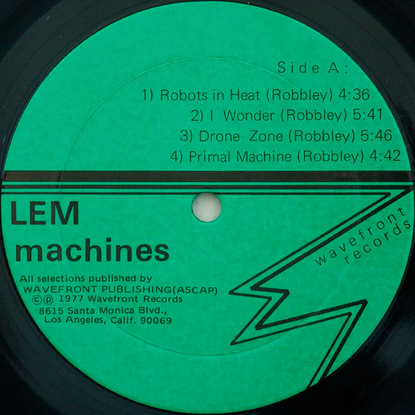 Lem – Machines (VG+/VG+) – LP, US 1977 - Image 3