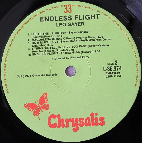 Leo Sayer – Endless Flight (VG+/VG+) – LP, AU 1976 - Image 3
