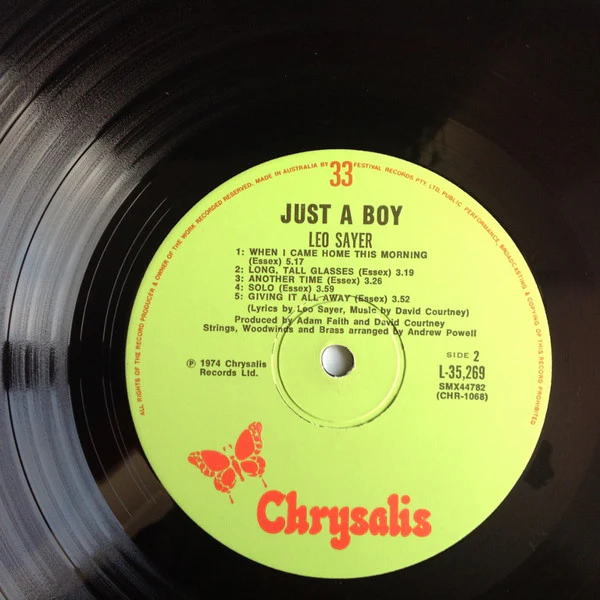 Leo Sayer – Just A Boy (VG+/VG+) – LP, AU 1974 - Image 4
