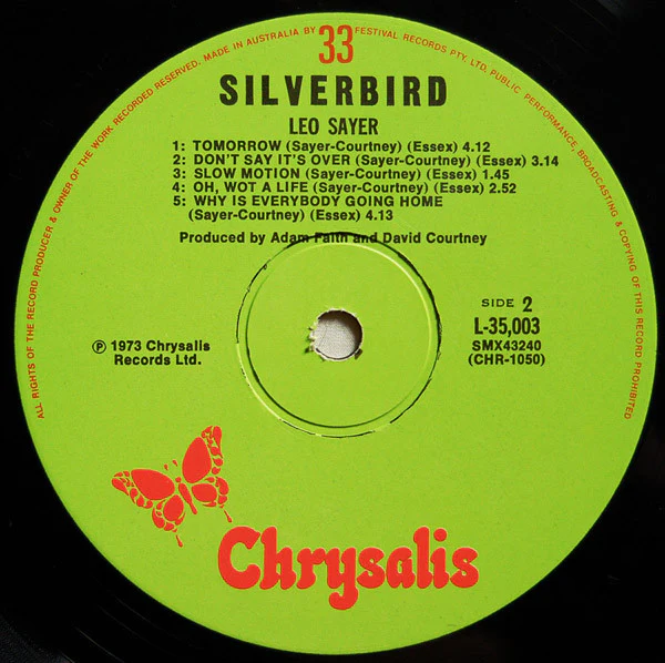 Leo Sayer – Silverbird (VG+/VG+) – LP, AU 1973 - Image 4