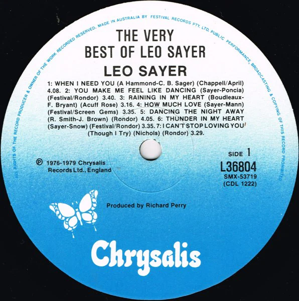Leo Sayer – The Very Best Of Leo Sayer (VG/VG) – LP, AU 1979 - Image 3