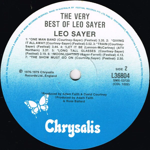 Leo Sayer – The Very Best Of Leo Sayer (VG/VG) – LP, AU 1979 - Image 4