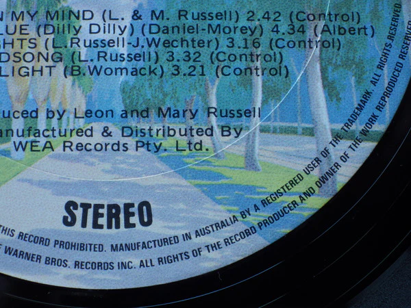 Leon & Mary Russell – Wedding Album (VG+/VG+) – LP, AU 1976 - Image 2