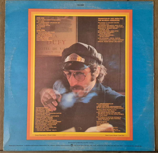Leon Redbone – On The Track (E/VG+) – LP, AU - Image 2