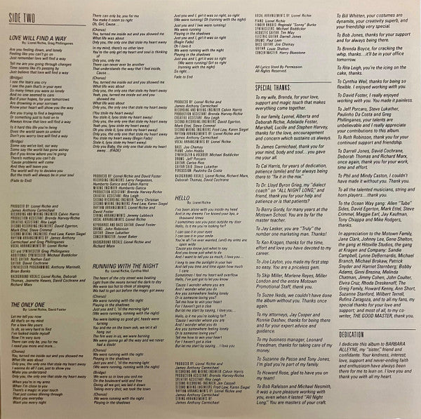Lionel Richie – Can't Slow Down (VG/VG+) – LP, AU 1983 - Image 7