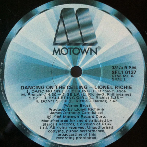 Lionel Richie – Dancing On The Ceiling (VG+/VG+) – LP, AU 1986 - Image 6