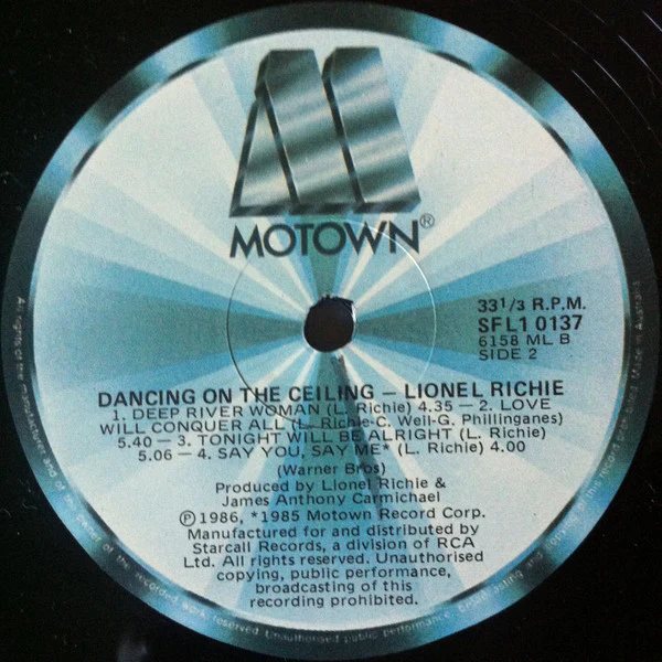 Lionel Richie – Dancing On The Ceiling (VG+/VG+) – LP, AU 1986 - Image 7