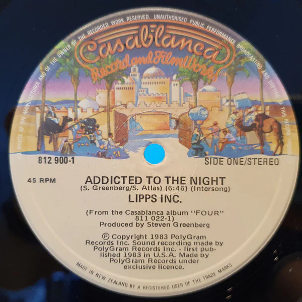 Lipps, Inc. – Addicted To The Night (VG/G+) – 12", NZ 1983 - Image 3