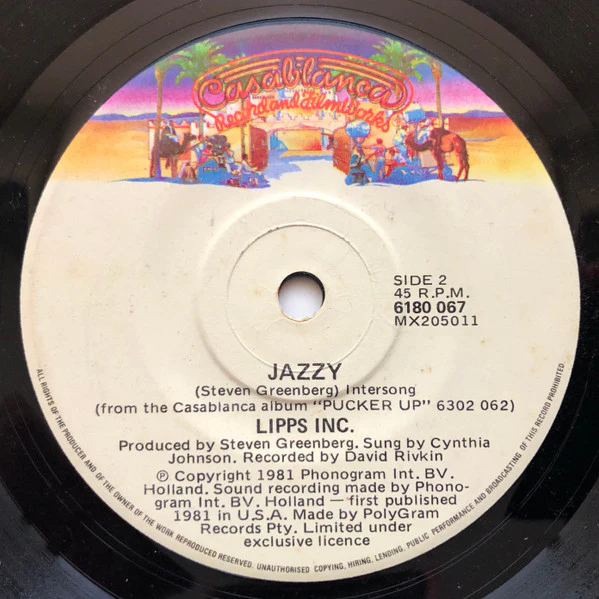 Lipps, Inc. – Designer Music (E/Generic) – 7", AU 1981 - Image 2