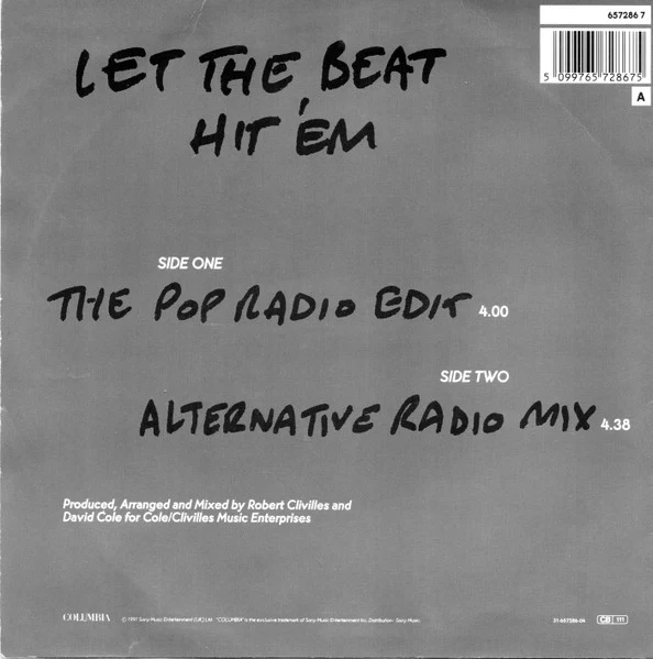 Lisa Lisa & Cult Jam – Let The Beat Hit 'Em (VG/VG+) – 7", UK 1991 - Image 2