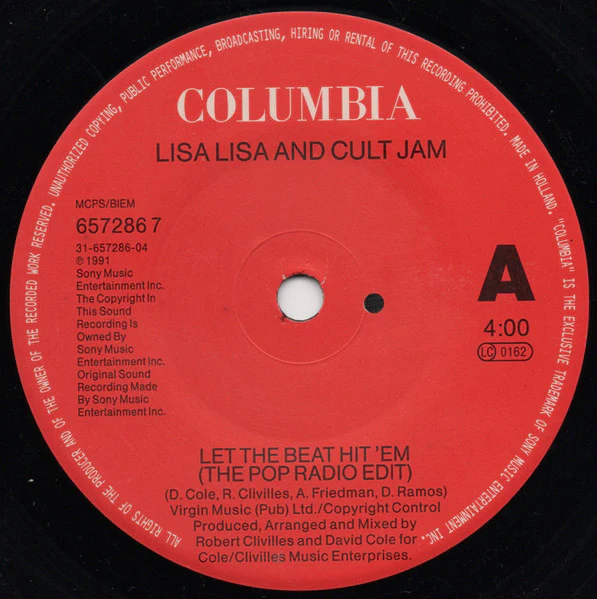 Lisa Lisa & Cult Jam – Let The Beat Hit 'Em (VG/VG+) – 7", UK 1991 - Image 3