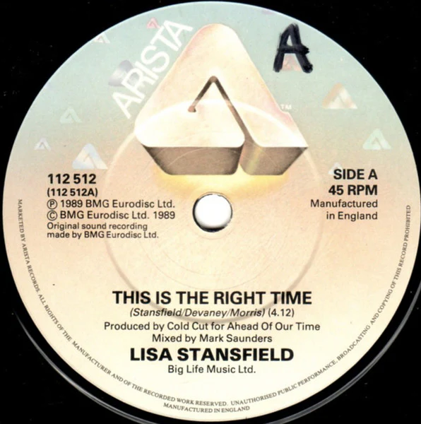 Lisa Stansfield – This Is The Right Time (VG/VG+) – 7", UK 1989 - Image 3