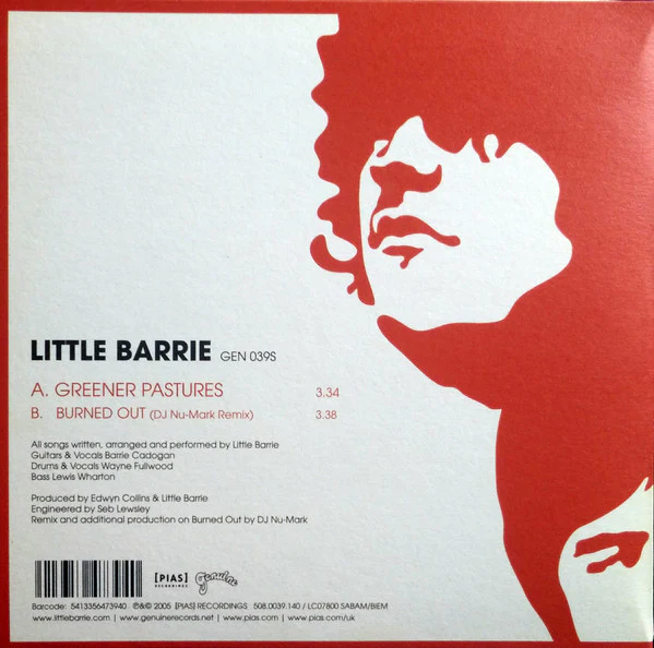 Little Barrie – Greener Pastures (VG+/VG+) – 7", UK 2005 - Image 2