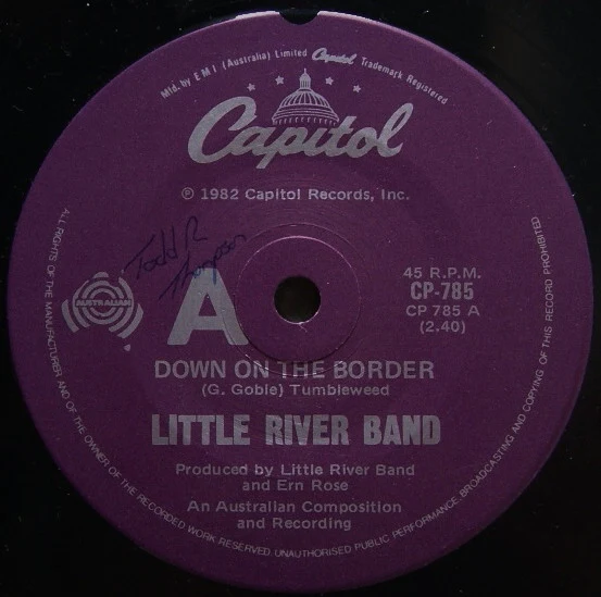 Little River Band – Down On The Border (VG+/Generic) – 7", AU 1982