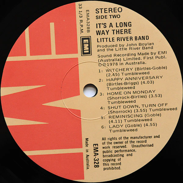 Little River Band – It's A Long Way There (Greatest Hits) (VG+/VG+) – LP, AU 1978 - Image 4
