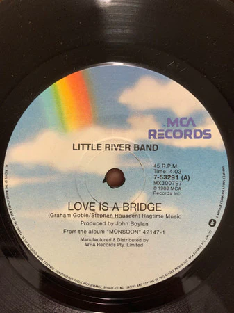 Little River Band – Love Is A Bridge (E/Generic) – 7", AU 1988