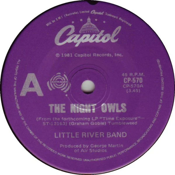 Little River Band – The Night Owls (E/Generic) – 7", AU 1981