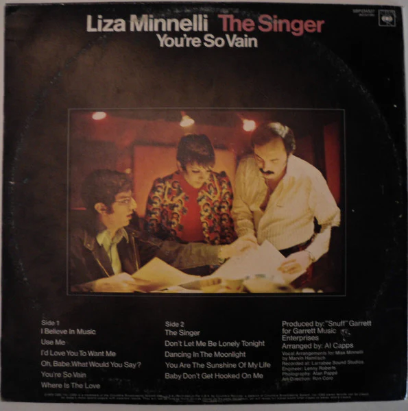 Liza Minnelli – The Singer (VG+/VG+) – LP, AU 1973 - Image 2