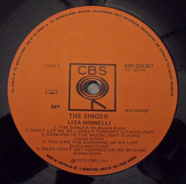 Liza Minnelli – The Singer (VG+/VG+) – LP, AU 1973 - Image 4