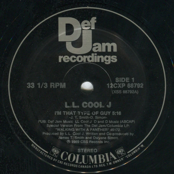 LL Cool J – I'm That Type Of Guy (VG/Generic) – 12", CA 1989