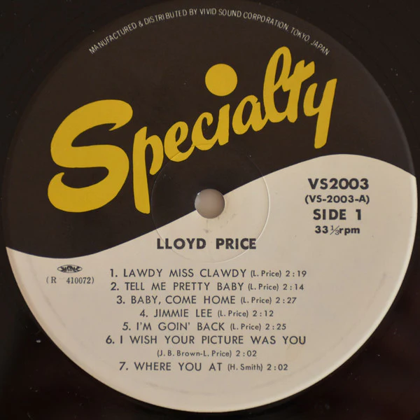 Lloyd Price – Lloyd Price (VG+/VG) – LP, JP 1979, No OBI - Image 7