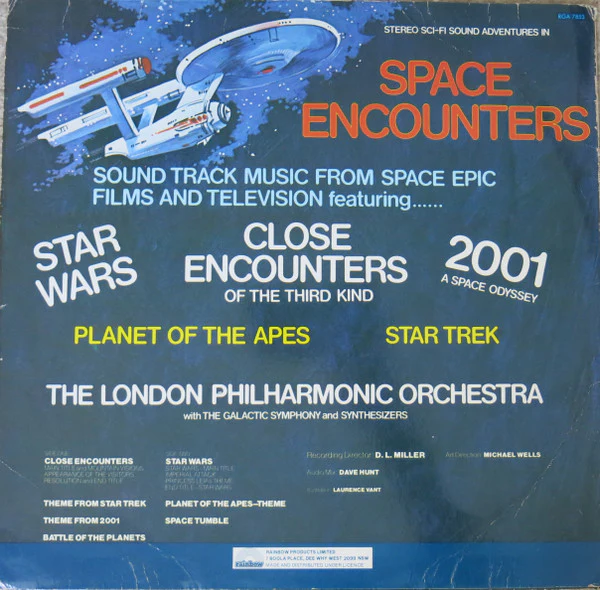 London Philharmonic Orchestra – Space Encounters (With The Galactic Symphony And Synthesizers) (VG+/VG+) – LP, AU - Image 2