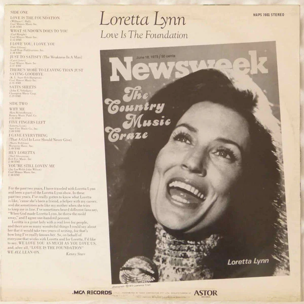 Loretta Lynn – Love Is The Foundation (VG+/VG+) – LP, AU 1973 - Image 2