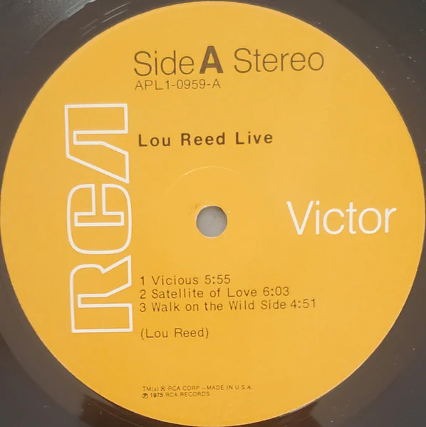 Lou Reed – Lou Reed Live (VG+/E) – LP, US 1975 - Image 3