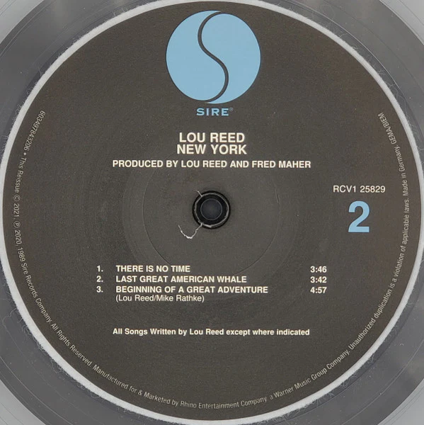 Lou Reed – New York (E/E) – 2xLP, Worldwide 2021 - Image 6