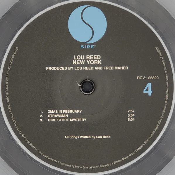 Lou Reed – New York (E/E) – 2xLP, Worldwide 2021 - Image 8