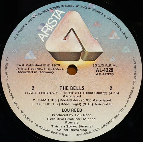 Lou Reed – The Bells (VG/VG) – LP, AU 1979 - Image 4