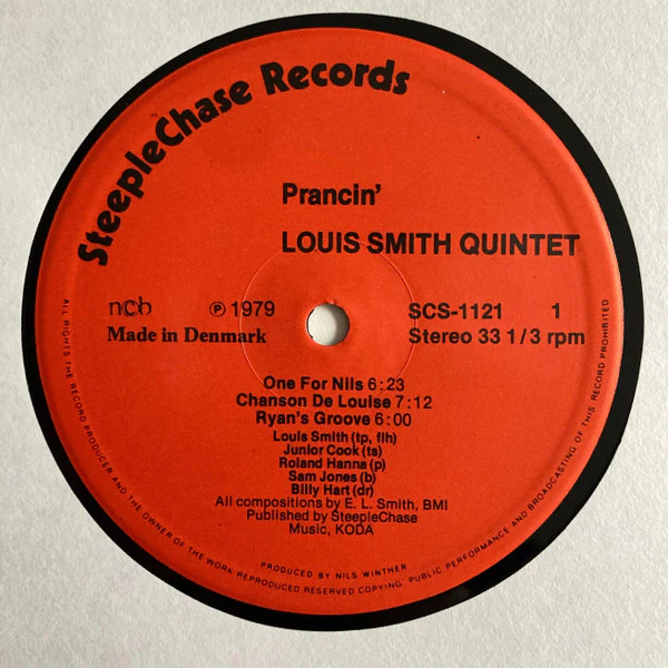 Louis Smith Quintet – Prancin' (VG+/VG+) – LP, DK 1979 - Image 3
