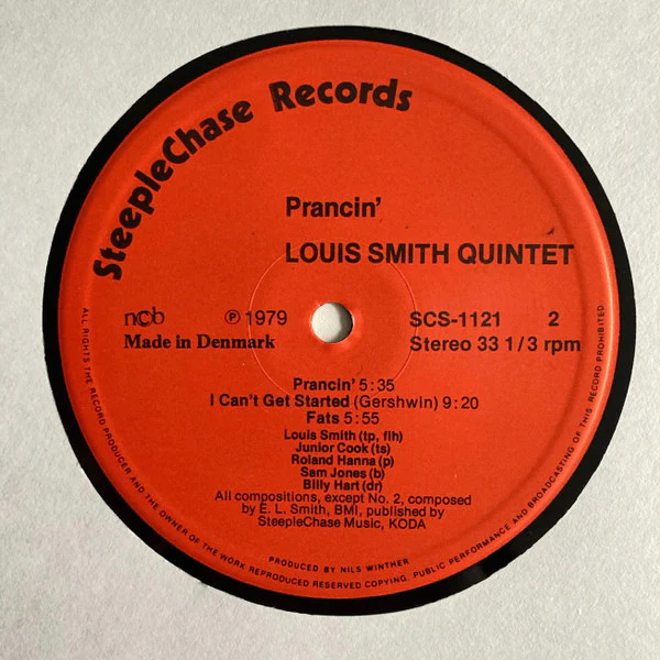 Louis Smith Quintet – Prancin' (VG+/VG+) – LP, DK 1979 - Image 4