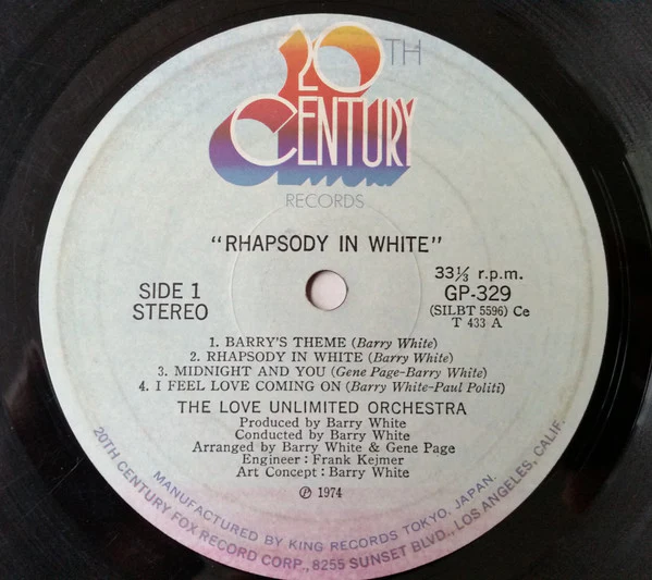 Love Unlimited Orchestra – Rhapsody In White (VG+/VG+) – LP, JP 1974, With OBI - Image 4