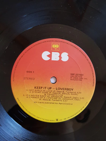 Loverboy – Keep It Up (E/VG+) – LP, AU 1983 - Image 3