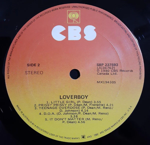 Loverboy – Loverboy (VG/VG) – LP, AU 1980 - Image 4